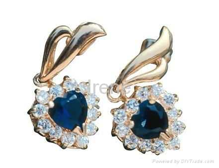 2012 newest earring and fashion retail hot sale blue earring 2