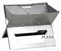 Folding Portable Notebook Stainless Steel Charcoal BBQ Grills 1