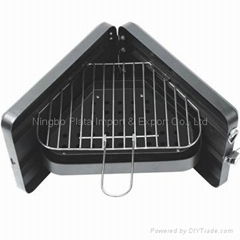 Folding Portable Briefcase Steel Charcoal BBQ Grills