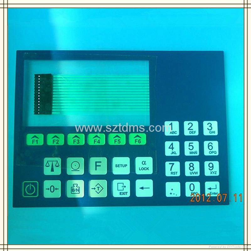 LCD membrane switch for control system 