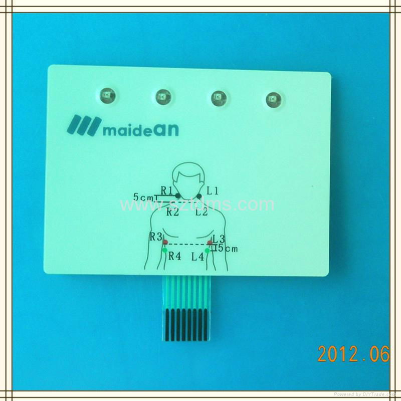 Medical Membrane Keypad with small LED