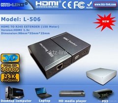 HDMI extender single cat6  150m