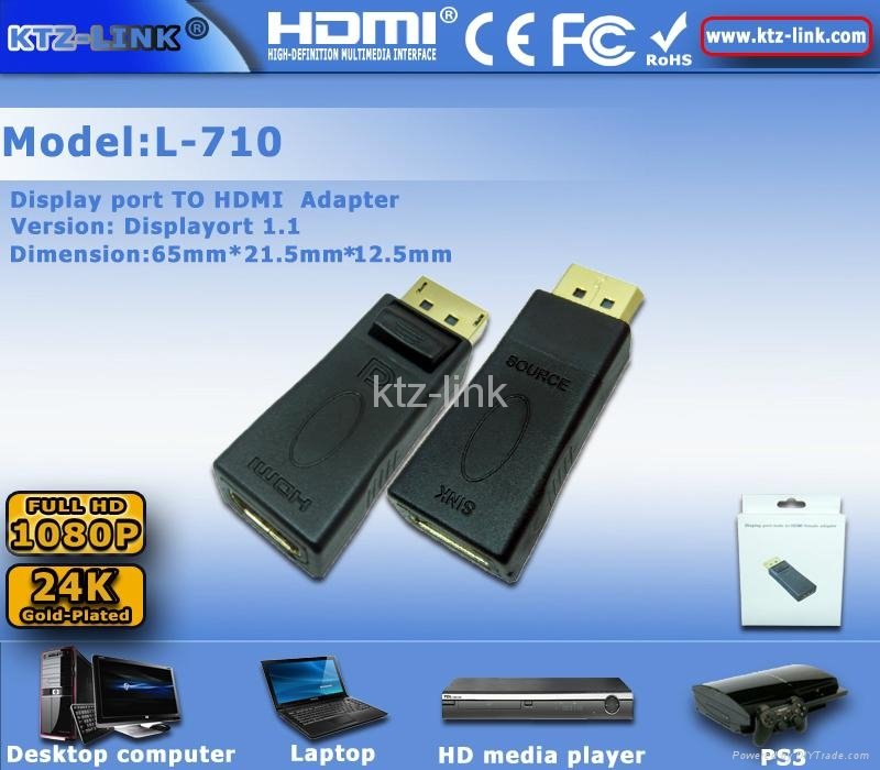 DP to HDMI converter--3D support CE FCC 