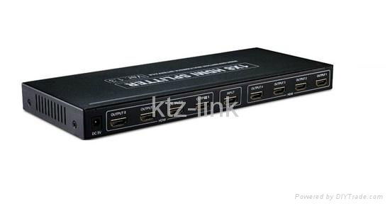 high quality 1X8 HDMI splitter, 1080P, 3D support  2