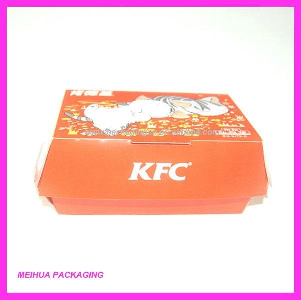 Paper fast food packaging box