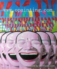 oil painting happy people craft character