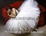 Ballet dancing oil painting craft 
