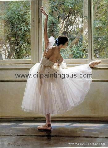 Ballet dancing oil painting craft  2