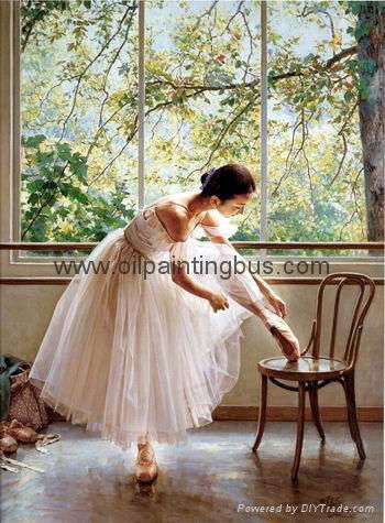 Ballet dancing oil painting craft  5