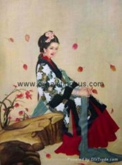 oil painting chinese gril  craft character paintings