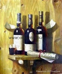 still life bottle oil painting craft art 