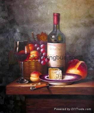 still life bottle oil painting craft art  4