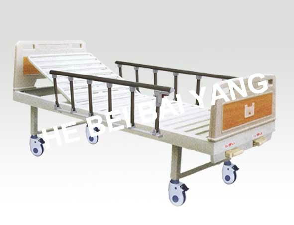 A-112 Movable Double-function Manual Hospital Bed with ABS Bed Head 2