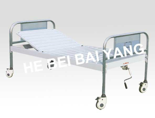 A-112 Movable Double-function Manual Hospital Bed with ABS Bed Head 5