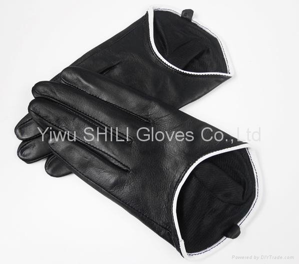 half genuine goatskin leather  ladies gloves