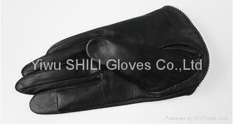 half genuine goatskin leather  ladies gloves 3