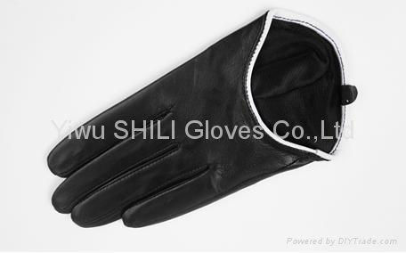 half genuine goatskin leather  ladies gloves 4