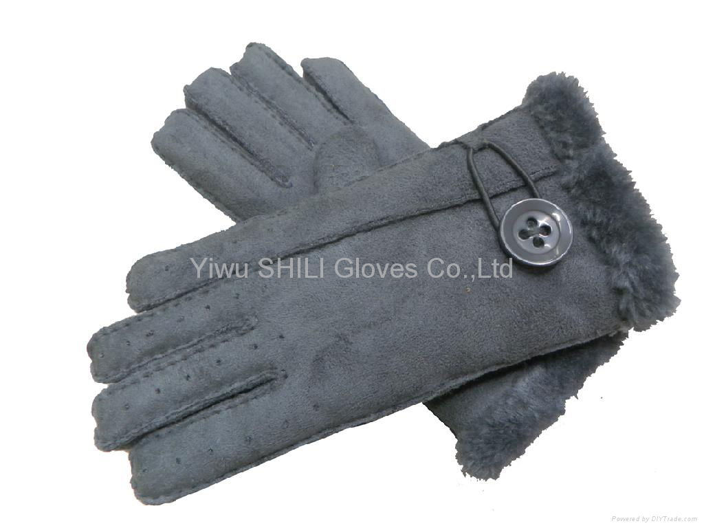 Ladies sheep fur gloves sheep woolen gloves cheap leather gloves winter gloves 