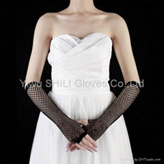 Long stain glove bridal gloves evening gloves ladies stain silk ribbon gloves ha