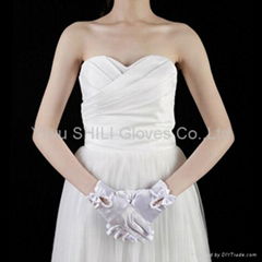 Short stain glove bridal gloves evening gloves ladies stain gloves ha