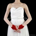 short lace rose glove bridal gloves