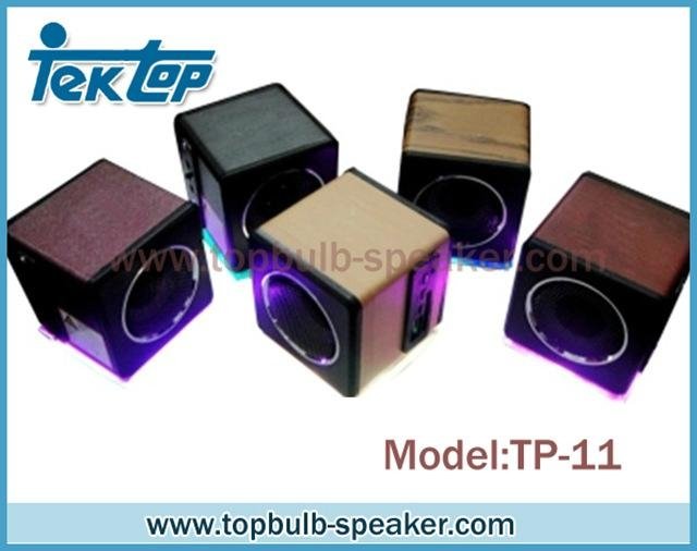 TF USB wooden portable mini speaker