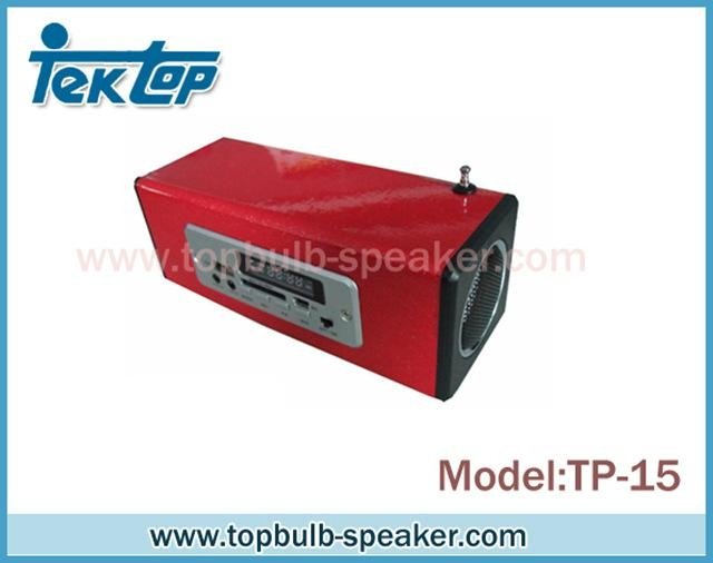 wooden mini vibration speaker with rgb light sd fm function 3
