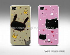 cute cosmetic mirror design for iphone case cover