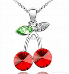 cherry series Austria crystal necklave