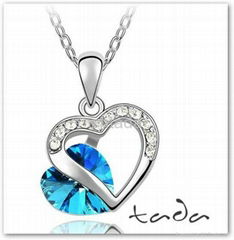 Heart contract series Austria crystal necklace