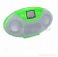  1.4 inch  LCD  mini speaker with USB and TF card function  1