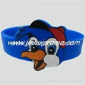 fashion multi color silicone wristband with watch 3