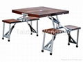 Outdoor Portable Wooden Folding Camping Picnic Table 3