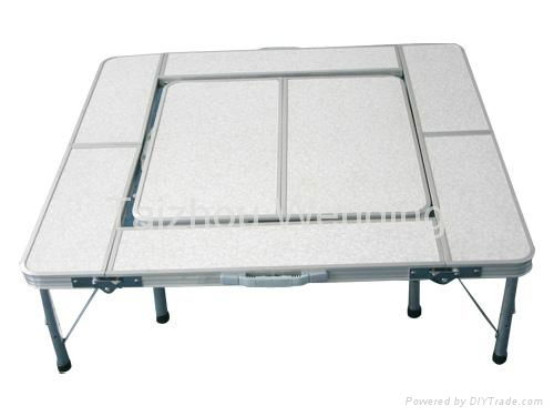 Siliver White Aluminum Camping Barbecue Table