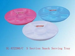 5 Section Snack Serving Tray