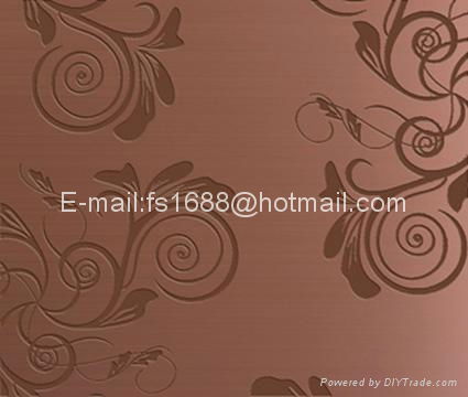 Etched Colored  stainless steel sheets 2