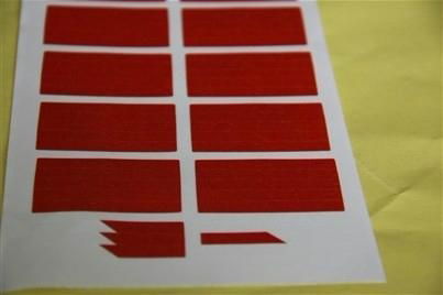 high temperature resistant blunt type red tape label