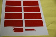 high temperature resistant blunt type red tape label