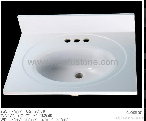 Artificial stone vanitytop sinks 3