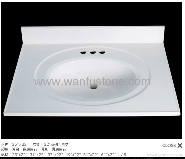 Artificial stone vanitytop sinks 4