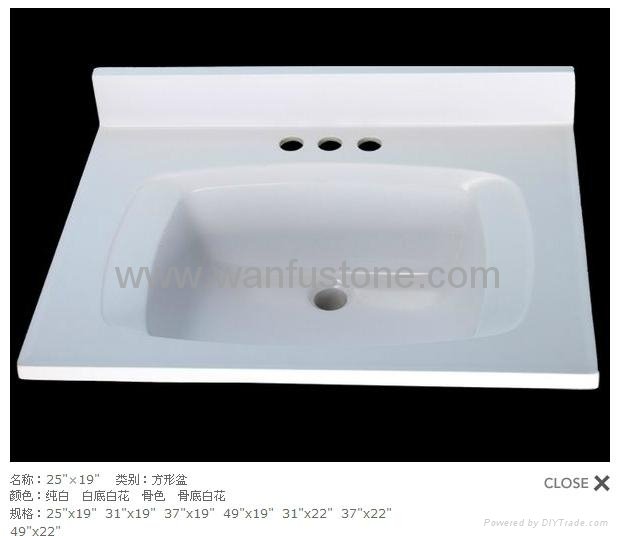 Artificial stone vanitytop sinks 5
