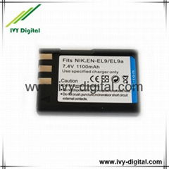 Rechargeable EN-EL9/9A for Nikon Camera Battery