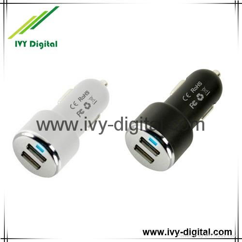 Universal Car Charger Double USB Port Compatible for iPhone iPod iPad2