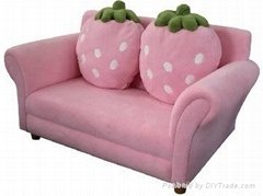 草莓儿童布艺沙发