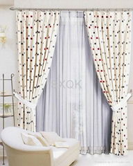 jacquard +organzawindow curtain