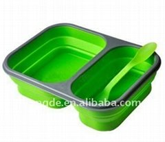 Durable and colour silicone collape lunch box