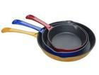 Cast iron enamel fry pan