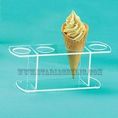 Crystal Clear Four Hole Cone Pedestal