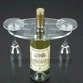 Oval Acrylic Two Wine Glass Holder