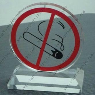 Acrylic No smoking sign